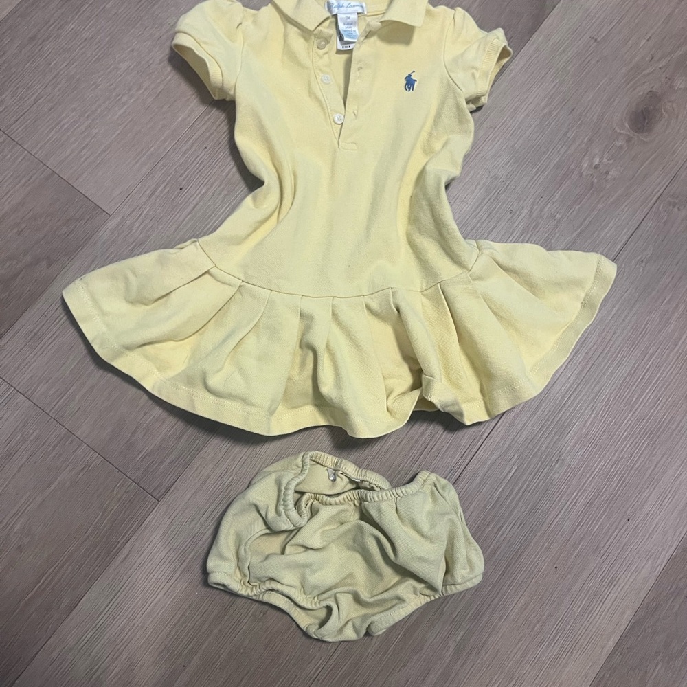 Polo by Ralph Lauren Girls Yellow Polo Dress
